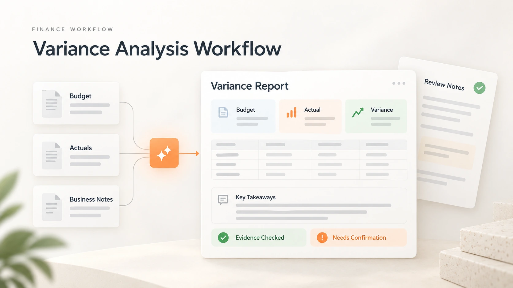 Turn Budgets and Actuals Into a Variance Analysis Report