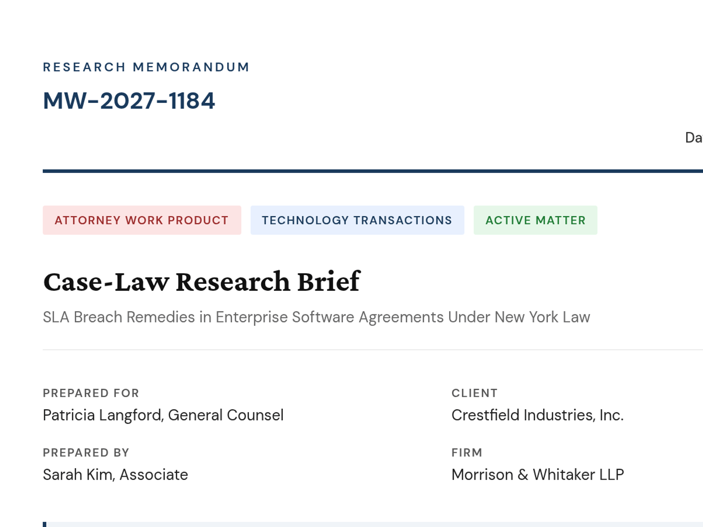 Case-Law Research Brief