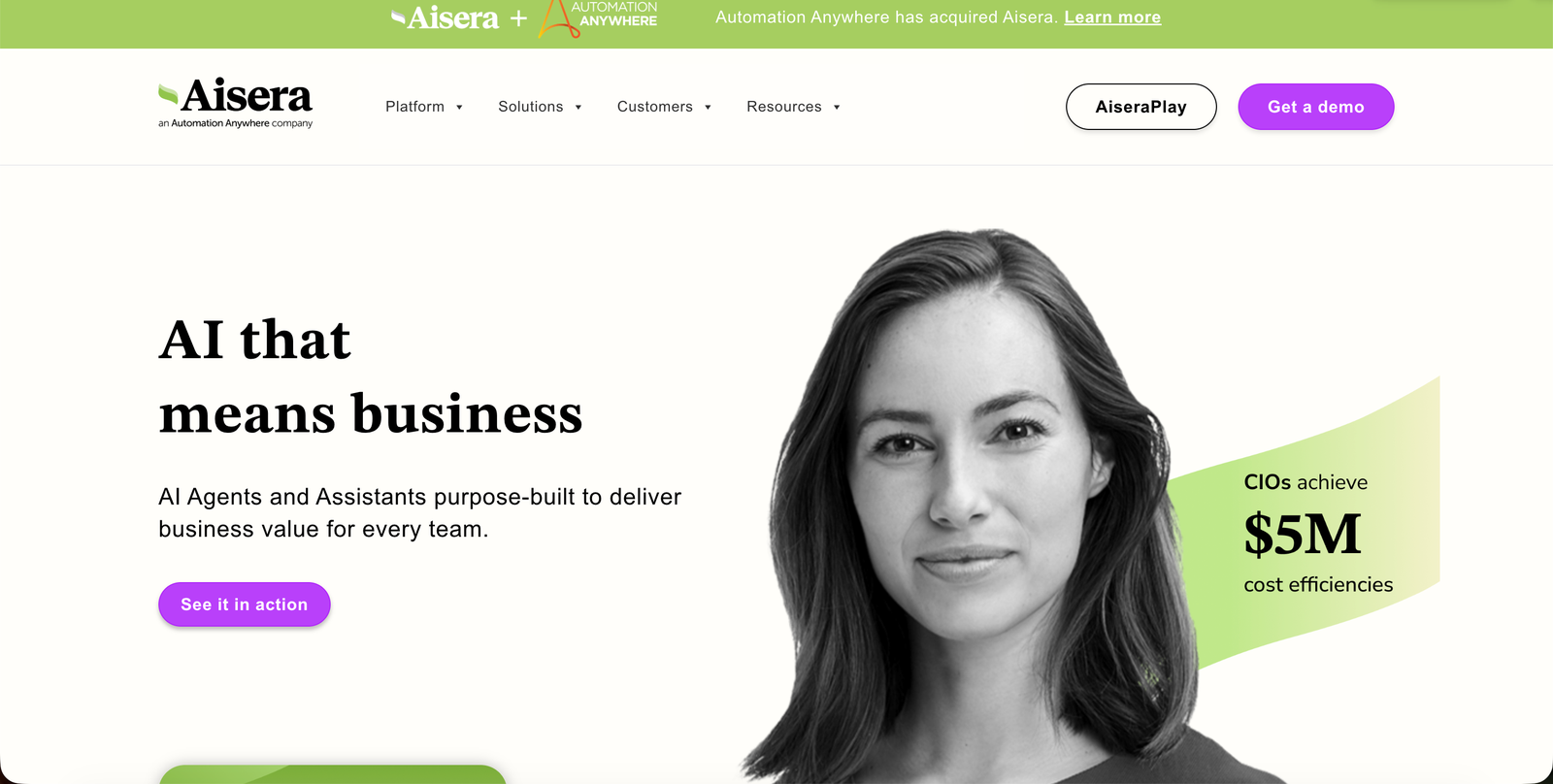 Aisera conversational AI