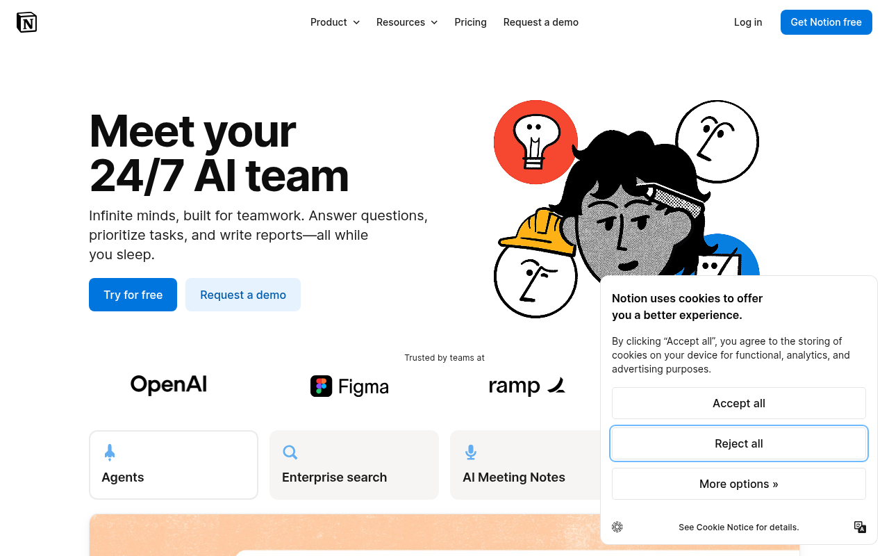 Notion AI workspace